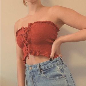 Red Urban Crop Top